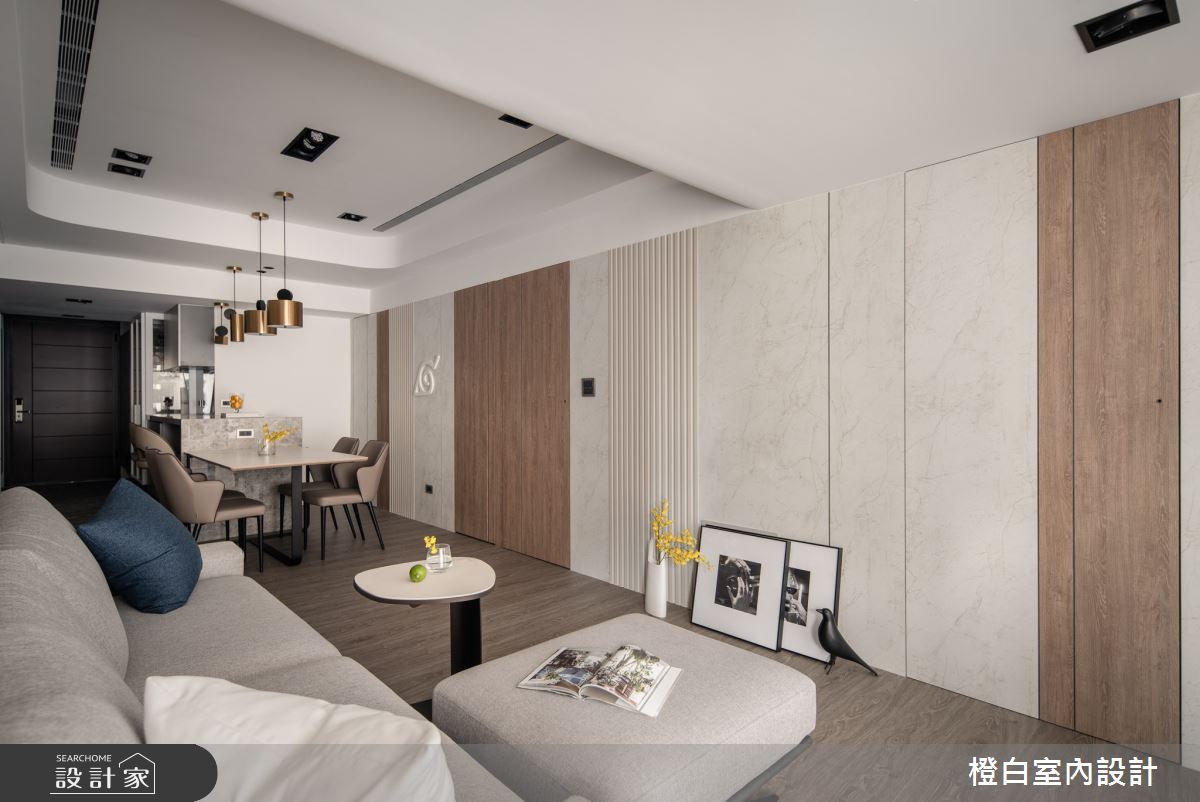 30坪新成屋(5年以下)＿現代風客廳餐廳案例圖片＿橙白室內裝修設計工程有限公司＿橙白_103那山階之25