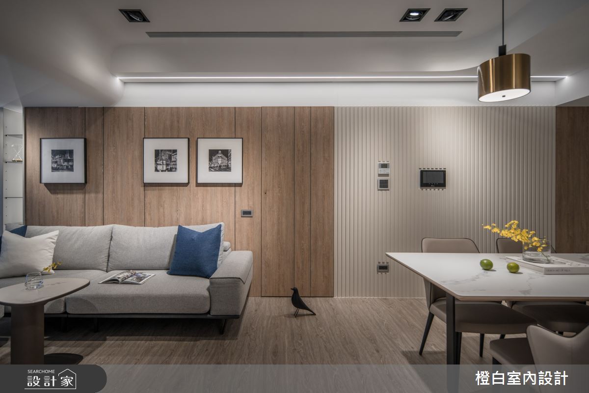 30坪新成屋(5年以下)＿現代風客廳餐廳案例圖片＿橙白室內裝修設計工程有限公司＿橙白_103那山階之36