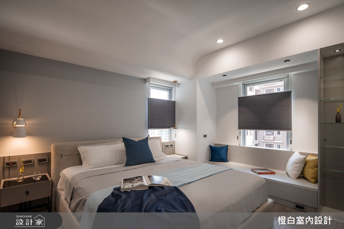 30坪新成屋(5年以下)＿現代風臥室臥榻案例圖片＿橙白室內裝修設計工程有限公司＿橙白_103那山階之54