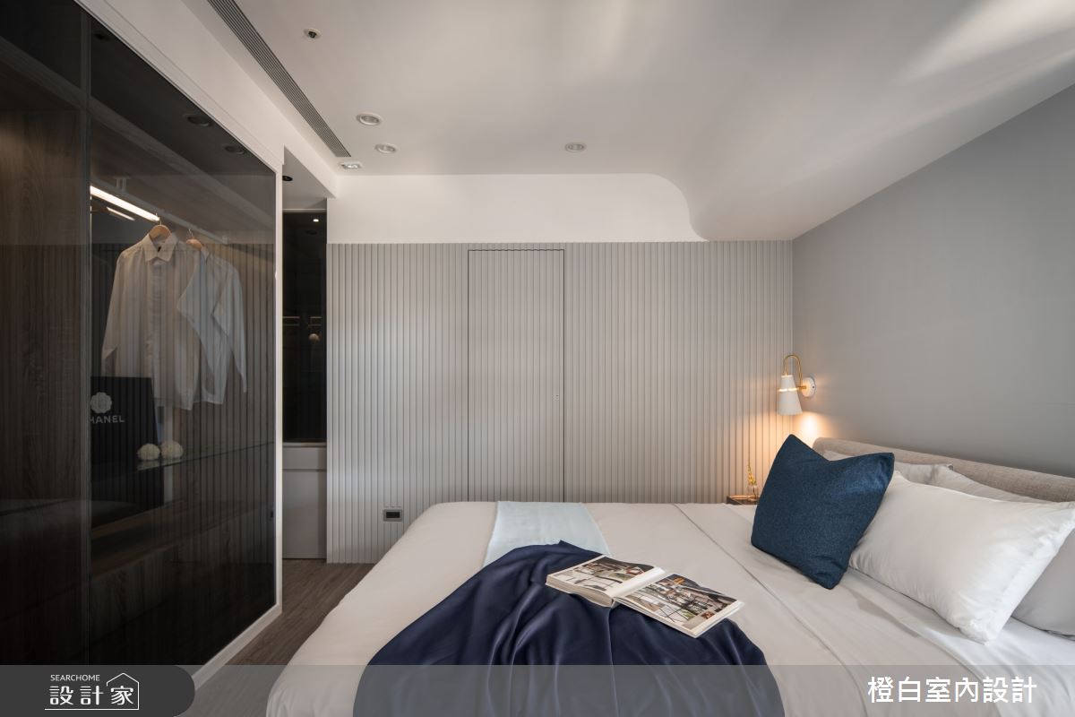30坪新成屋(5年以下)＿現代風臥室更衣間案例圖片＿橙白室內裝修設計工程有限公司＿橙白_103那山階之59