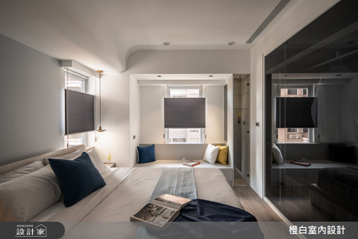 30坪新成屋(5年以下)＿現代風臥室更衣間臥榻案例圖片＿橙白室內裝修設計工程有限公司＿橙白_103那山階之62
