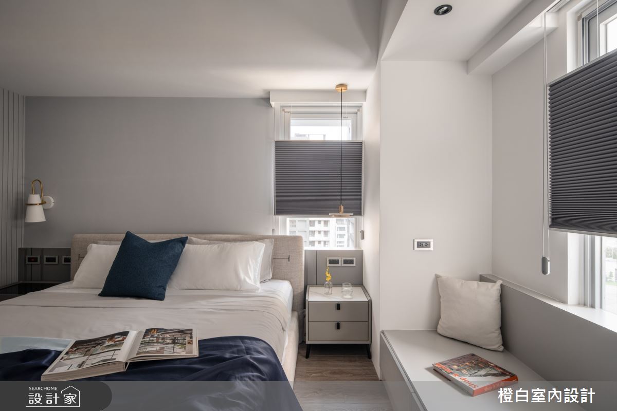 30坪新成屋(5年以下)＿現代風臥室臥榻案例圖片＿橙白室內裝修設計工程有限公司＿橙白_103那山階之63