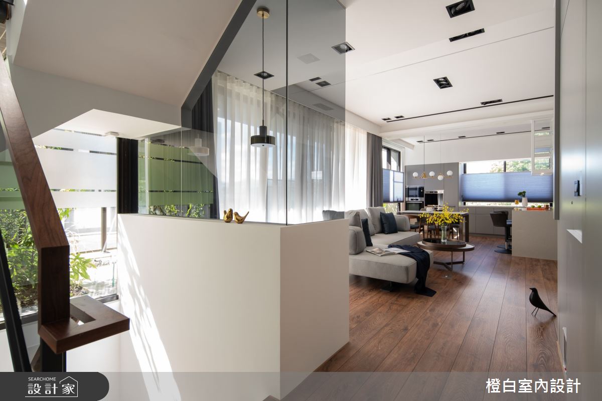 75坪毛胚屋＿現代風客廳餐廳吧檯中島案例圖片＿橙白室內裝修設計工程有限公司＿橙白_104美麗山林之7