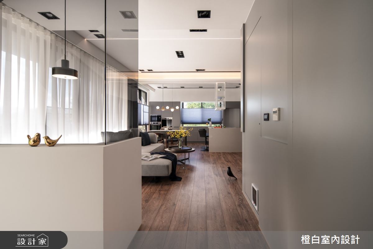 75坪毛胚屋＿現代風客廳餐廳吧檯中島案例圖片＿橙白室內裝修設計工程有限公司＿橙白_104美麗山林之9