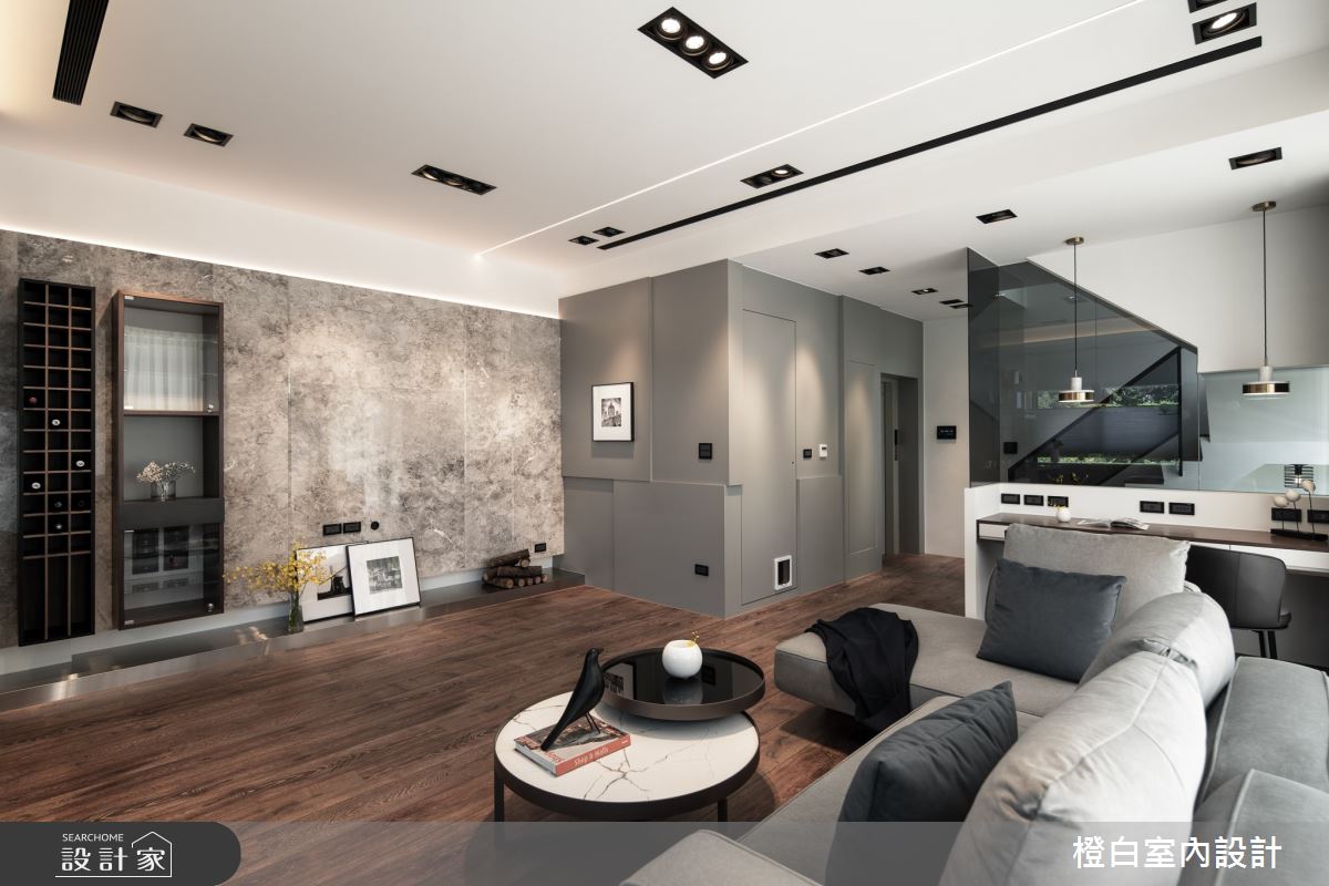 75坪毛胚屋＿現代風客廳工作區案例圖片＿橙白室內裝修設計工程有限公司＿橙白_104美麗山林之18
