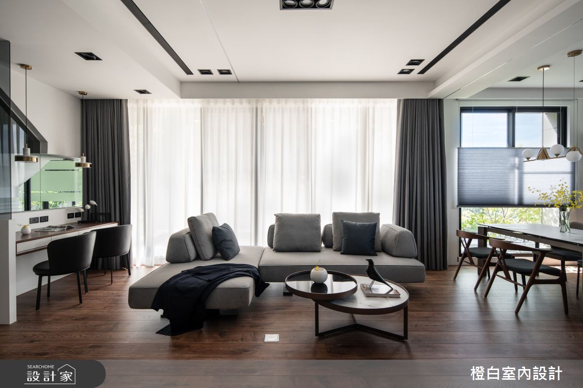 75坪毛胚屋＿現代風客廳餐廳案例圖片＿橙白室內裝修設計工程有限公司＿橙白_104美麗山林之26