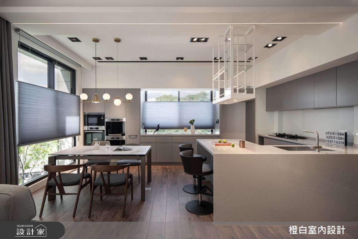 75坪毛胚屋＿現代風餐廳廚房吧檯中島案例圖片＿橙白室內裝修設計工程有限公司＿橙白_104美麗山林之37