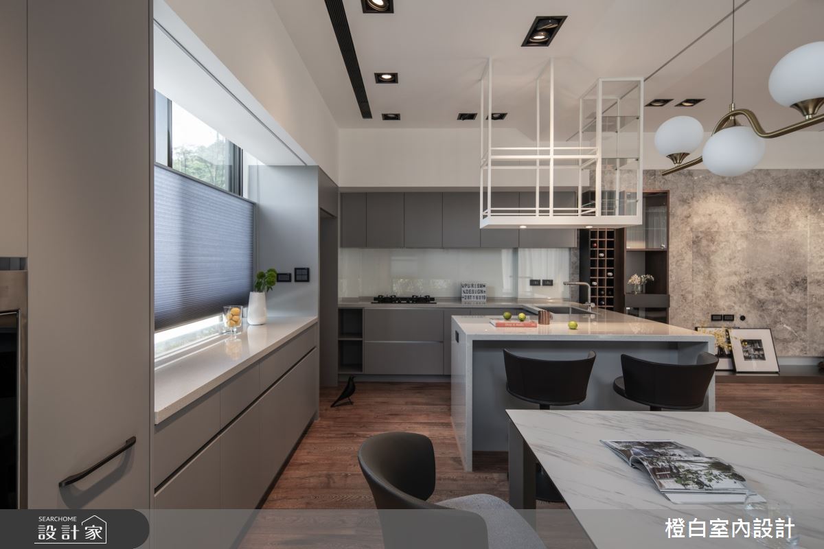 75坪毛胚屋＿現代風餐廳廚房吧檯中島案例圖片＿橙白室內裝修設計工程有限公司＿橙白_104美麗山林之38