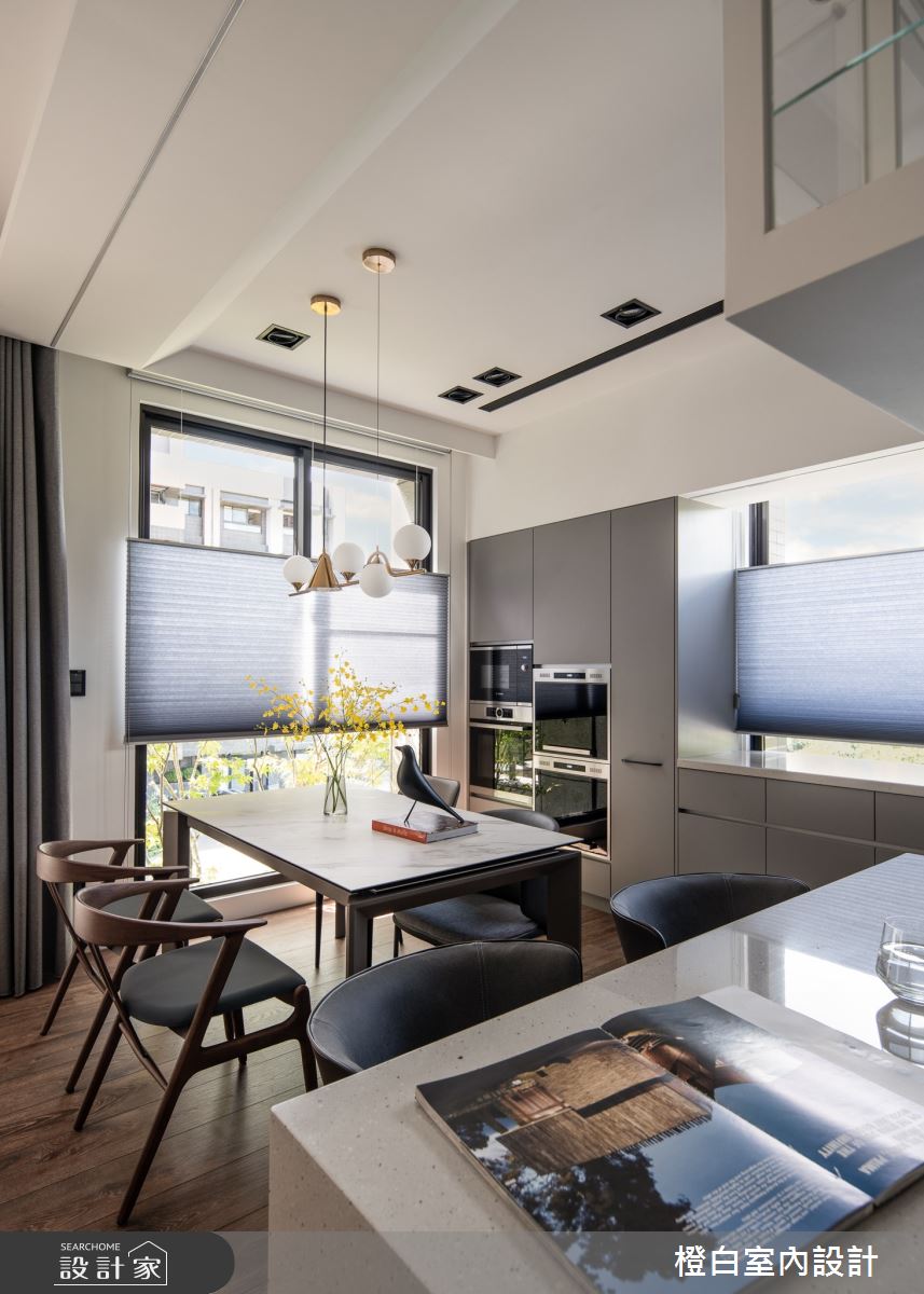 75坪毛胚屋＿現代風餐廳吧檯中島案例圖片＿橙白室內裝修設計工程有限公司＿橙白_104美麗山林之40