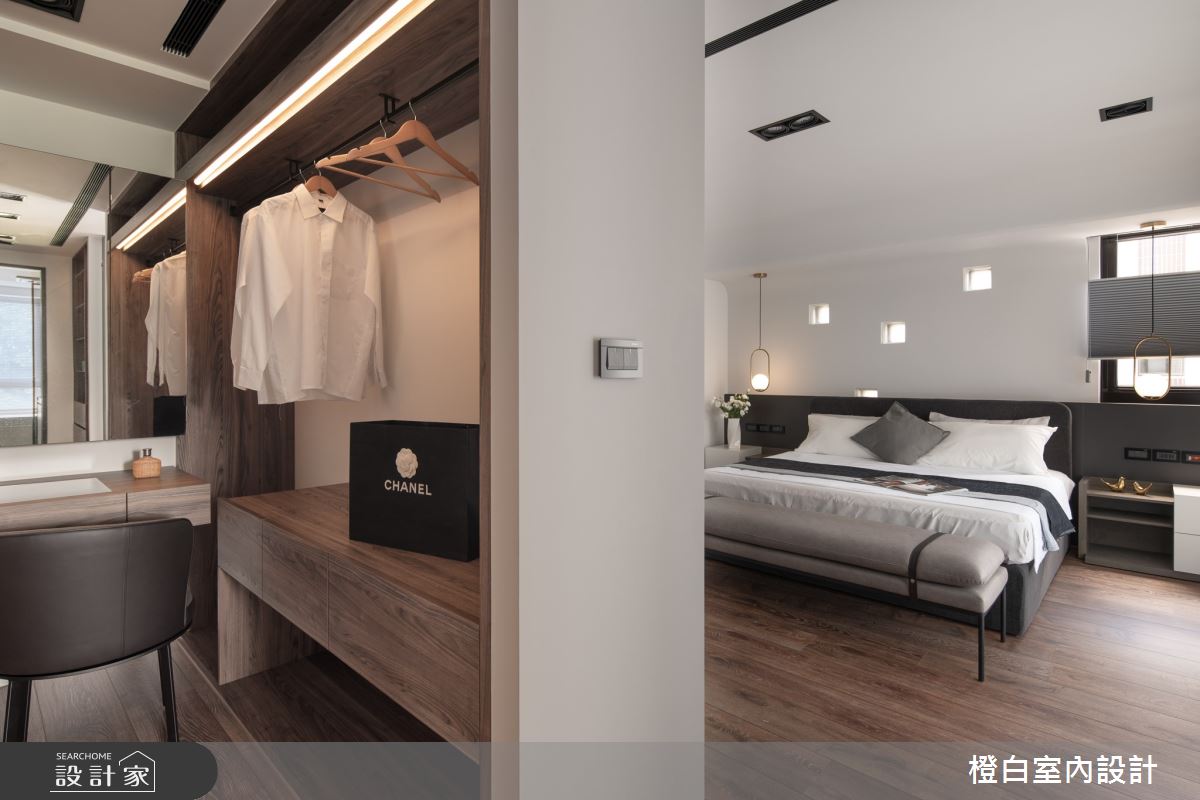 75坪毛胚屋＿現代風臥室更衣間案例圖片＿橙白室內裝修設計工程有限公司＿橙白_104美麗山林之54