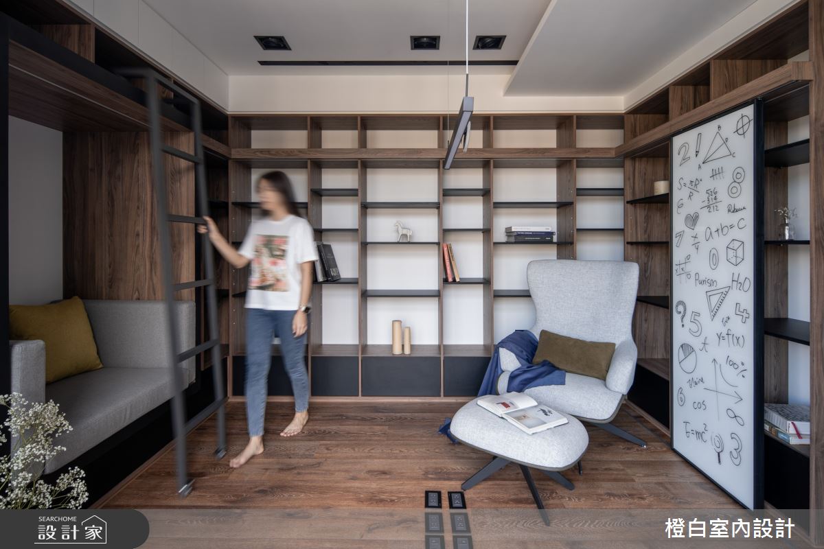 75坪毛胚屋＿現代風書房臥榻案例圖片＿橙白室內裝修設計工程有限公司＿橙白_104美麗山林之76
