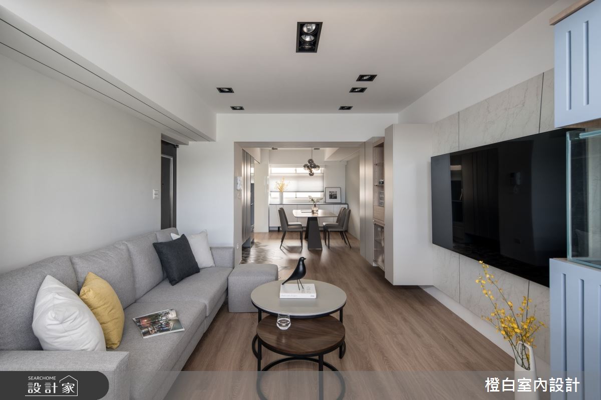 27坪老屋(16~30年)＿北歐風客廳餐廳案例圖片＿橙白室內裝修設計工程有限公司＿橙白_105大直之6