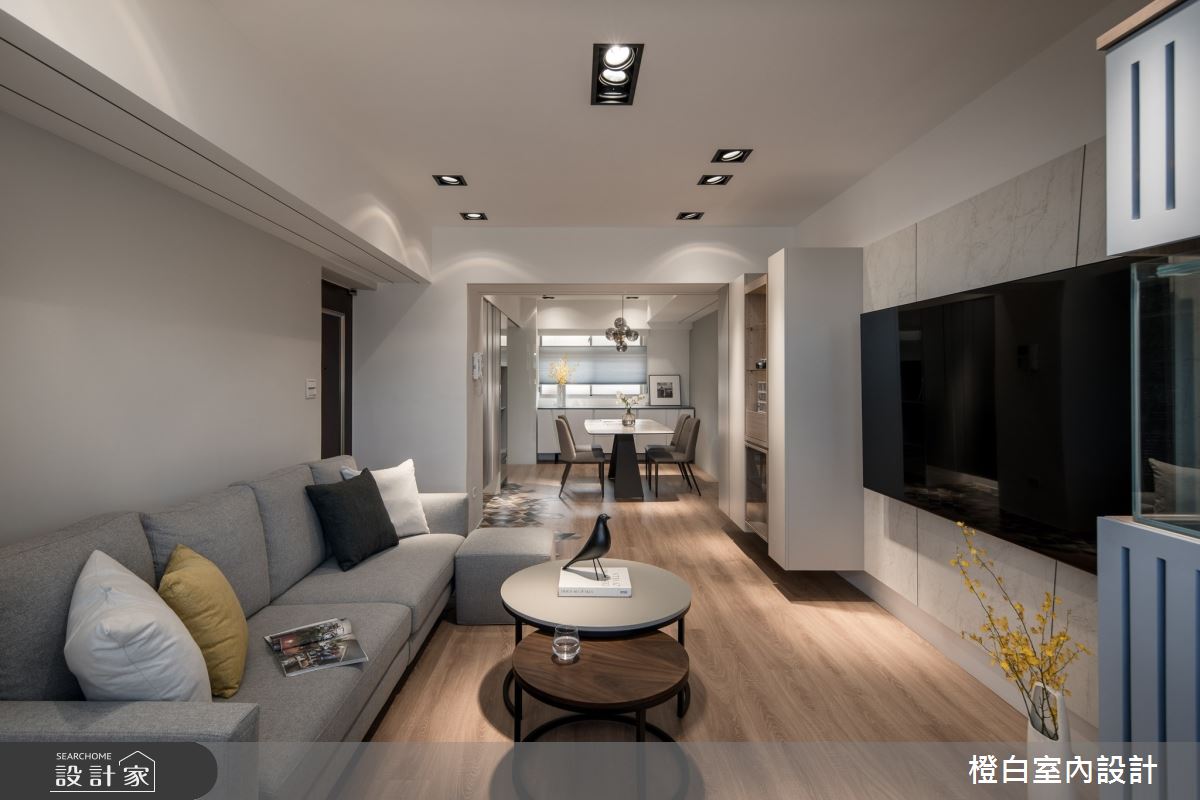 27坪老屋(16~30年)＿北歐風客廳餐廳案例圖片＿橙白室內裝修設計工程有限公司＿橙白_105大直之7