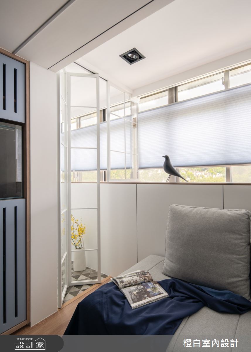 27坪老屋(16~30年)＿北歐風客廳陽台案例圖片＿橙白室內裝修設計工程有限公司＿橙白_105大直之12