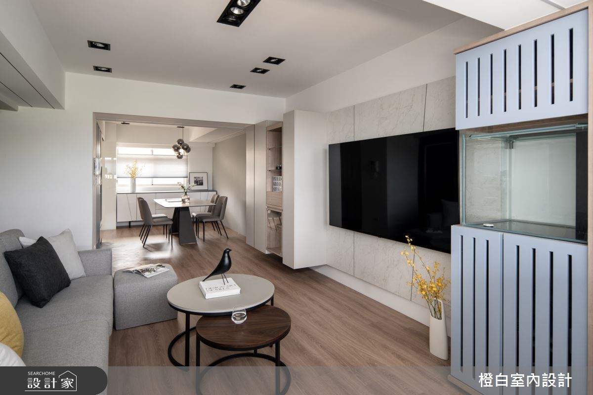 27坪老屋(16~30年)＿北歐風客廳餐廳案例圖片＿橙白室內裝修設計工程有限公司＿橙白_105大直之15