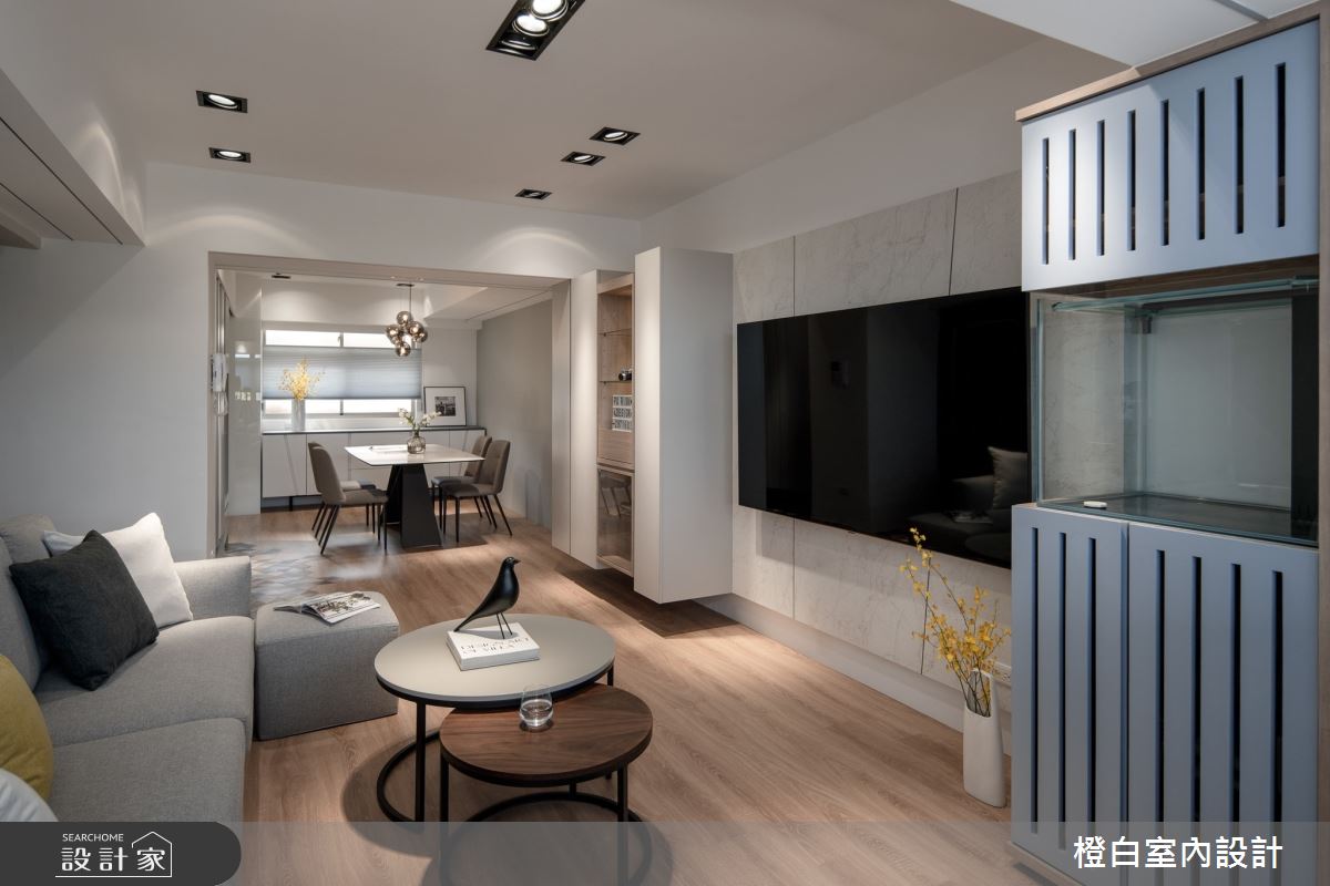 27坪老屋(16~30年)＿北歐風客廳餐廳案例圖片＿橙白室內裝修設計工程有限公司＿橙白_105大直之16