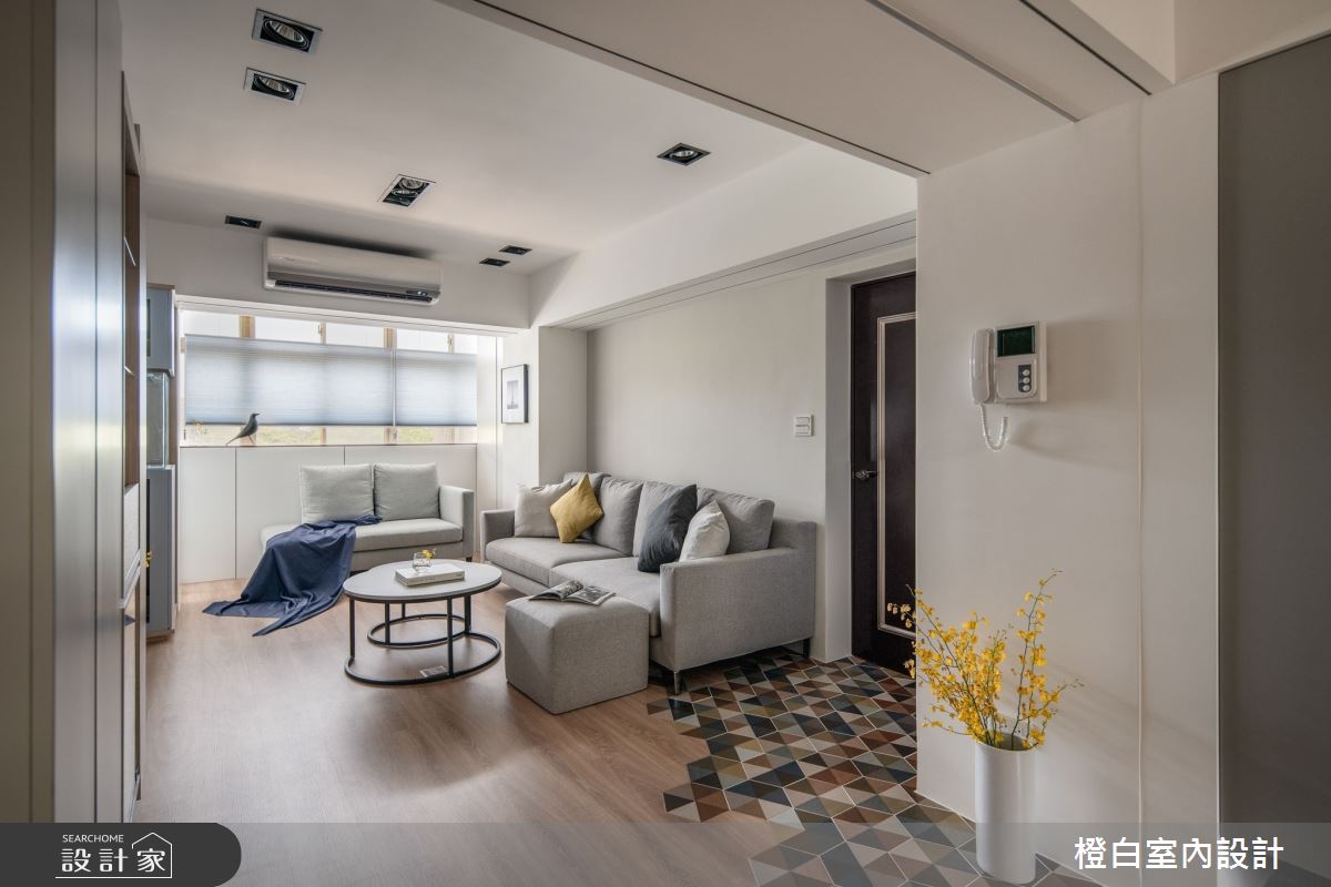 27坪老屋(16~30年)＿北歐風玄關客廳案例圖片＿橙白室內裝修設計工程有限公司＿橙白_105大直之31