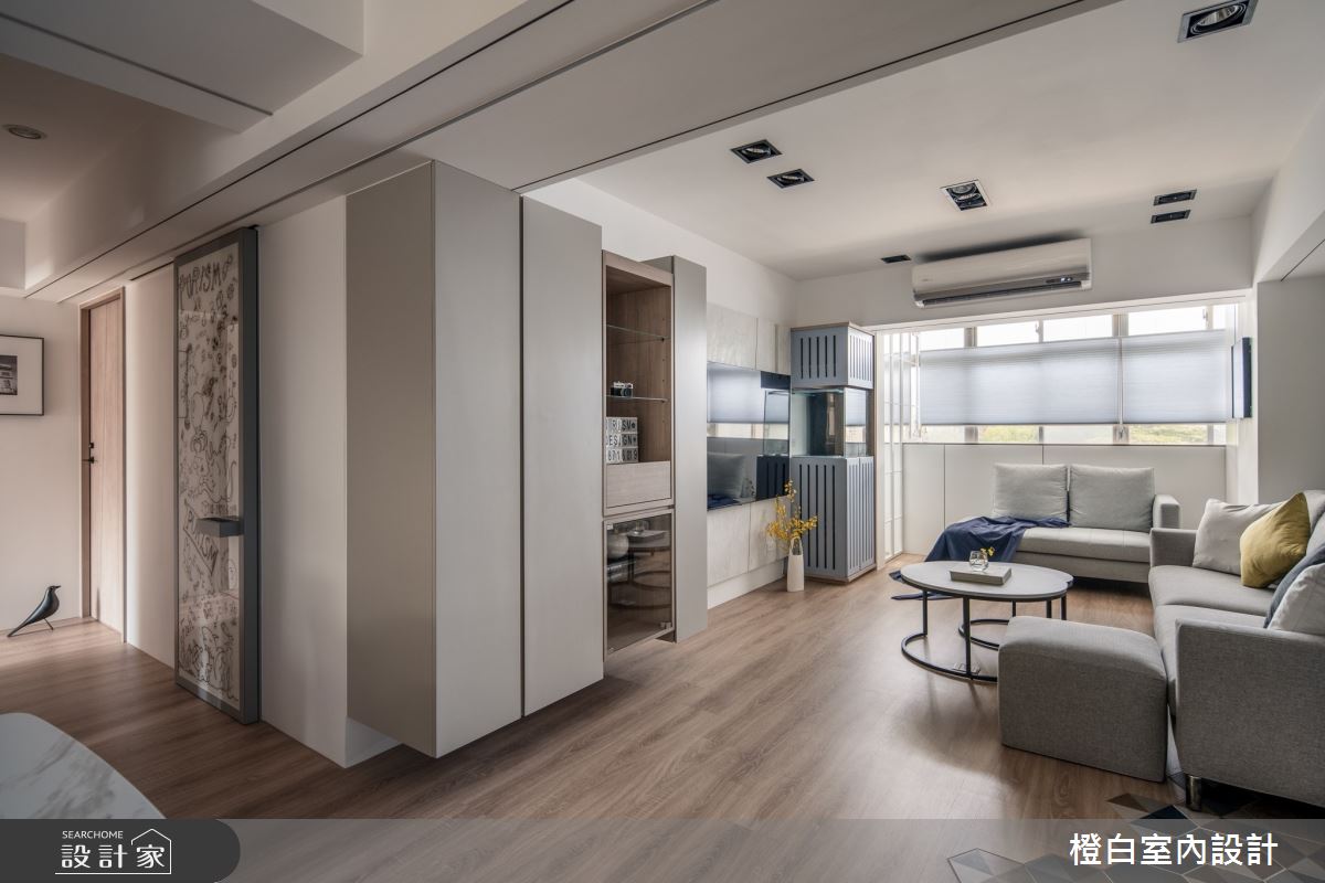 27坪老屋(16~30年)＿北歐風客廳案例圖片＿橙白室內裝修設計工程有限公司＿橙白_105大直之33