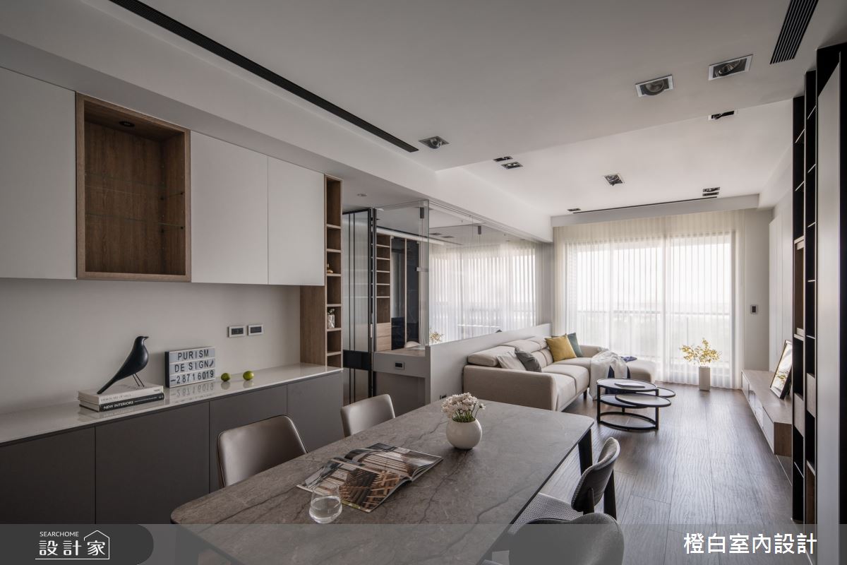 30坪中古屋(5~15年)＿混搭風客廳餐廳案例圖片＿橙白室內裝修設計工程有限公司＿橙白_106遠雄百富之4