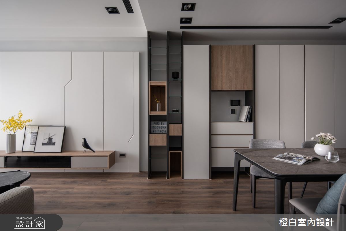 30坪中古屋(5~15年)＿混搭風客廳餐廳案例圖片＿橙白室內裝修設計工程有限公司＿橙白_106遠雄百富之5