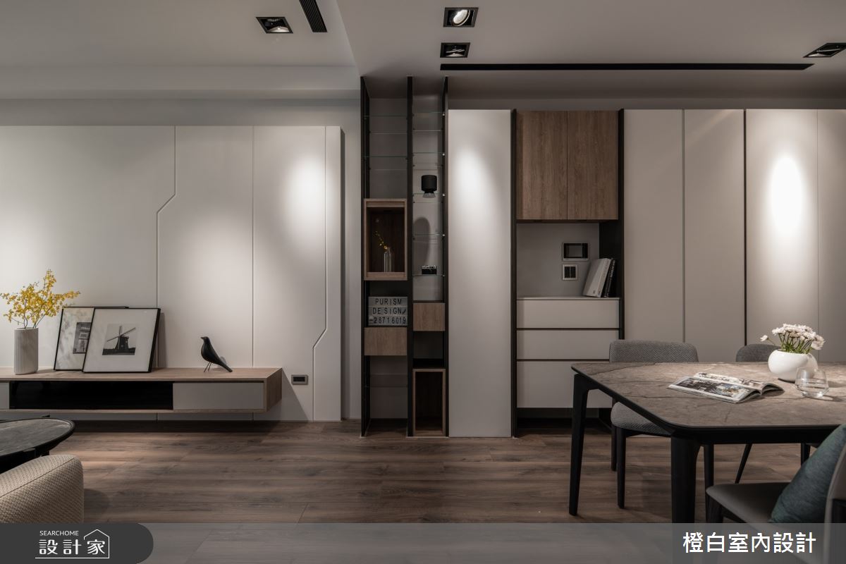 30坪中古屋(5~15年)＿混搭風客廳餐廳案例圖片＿橙白室內裝修設計工程有限公司＿橙白_106遠雄百富之6