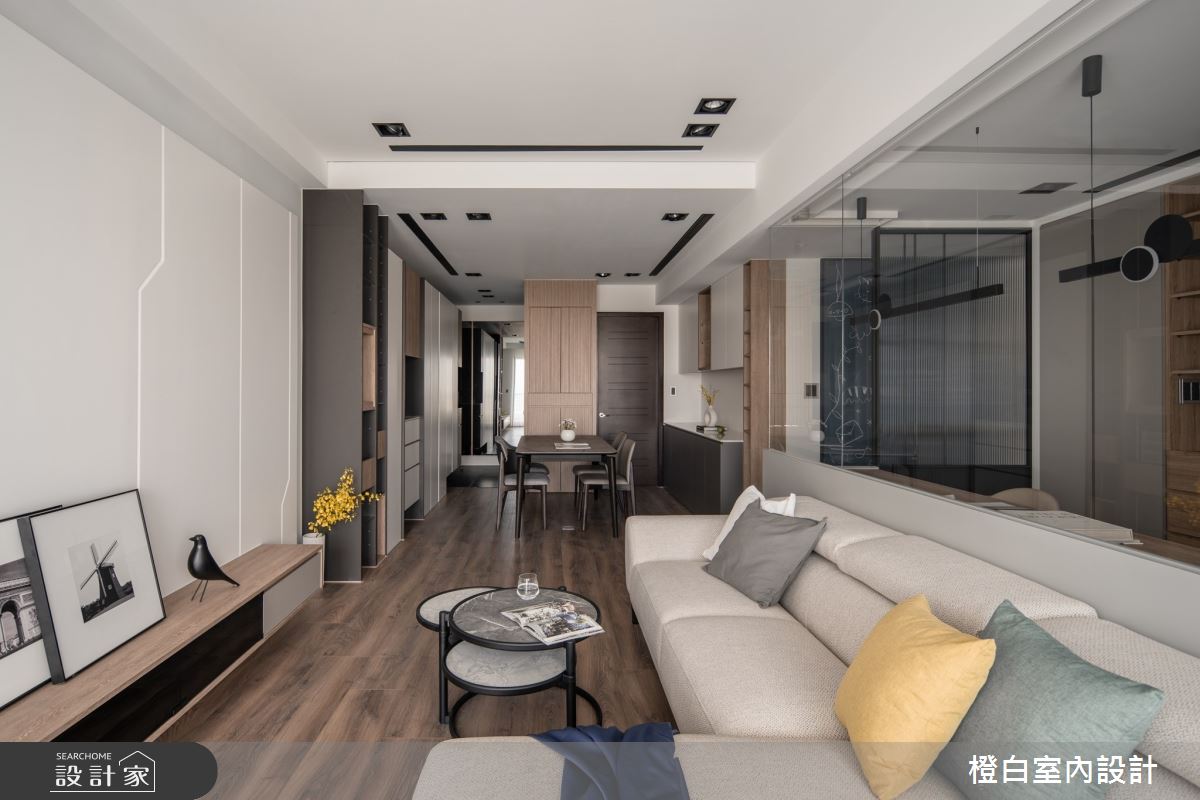 30坪中古屋(5~15年)＿混搭風客廳餐廳案例圖片＿橙白室內裝修設計工程有限公司＿橙白_106遠雄百富之9