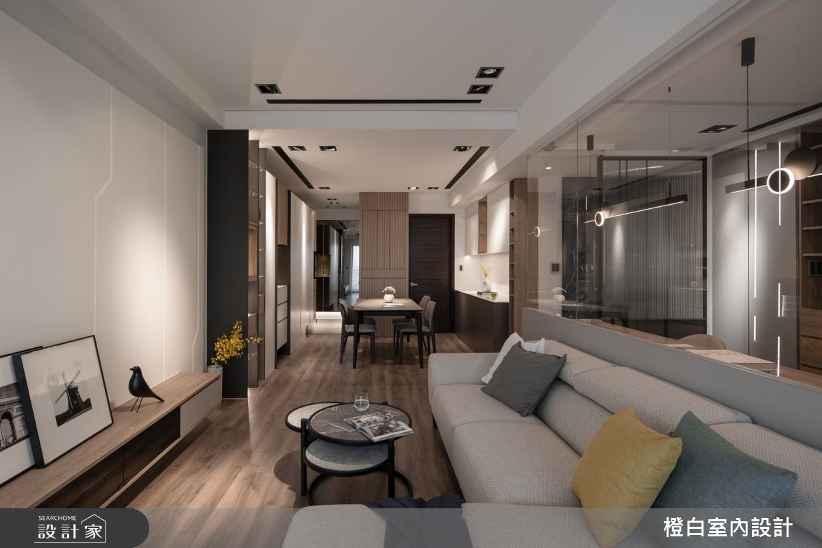 30坪中古屋(5~15年)＿混搭風客廳餐廳案例圖片＿橙白室內裝修設計工程有限公司＿橙白_106遠雄百富之10