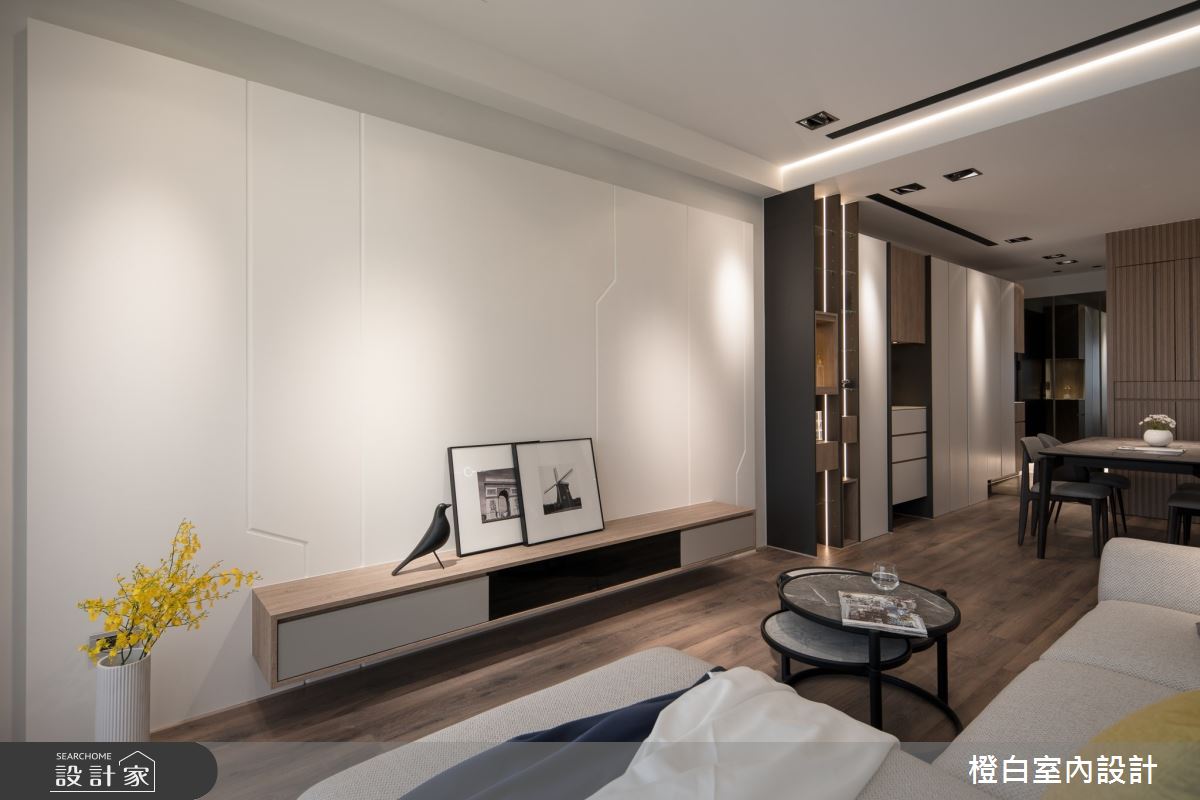 30坪中古屋(5~15年)＿混搭風客廳餐廳案例圖片＿橙白室內裝修設計工程有限公司＿橙白_106遠雄百富之12