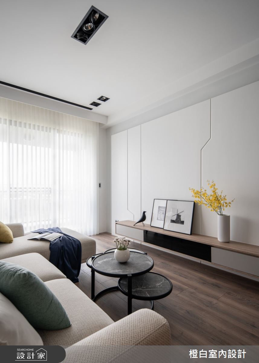 30坪中古屋(5~15年)＿混搭風客廳案例圖片＿橙白室內裝修設計工程有限公司＿橙白_106遠雄百富之13