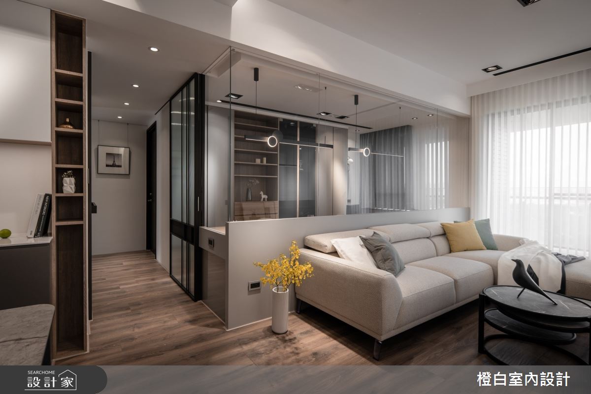 30坪中古屋(5~15年)＿混搭風客廳書房工作區案例圖片＿橙白室內裝修設計工程有限公司＿橙白_106遠雄百富之17