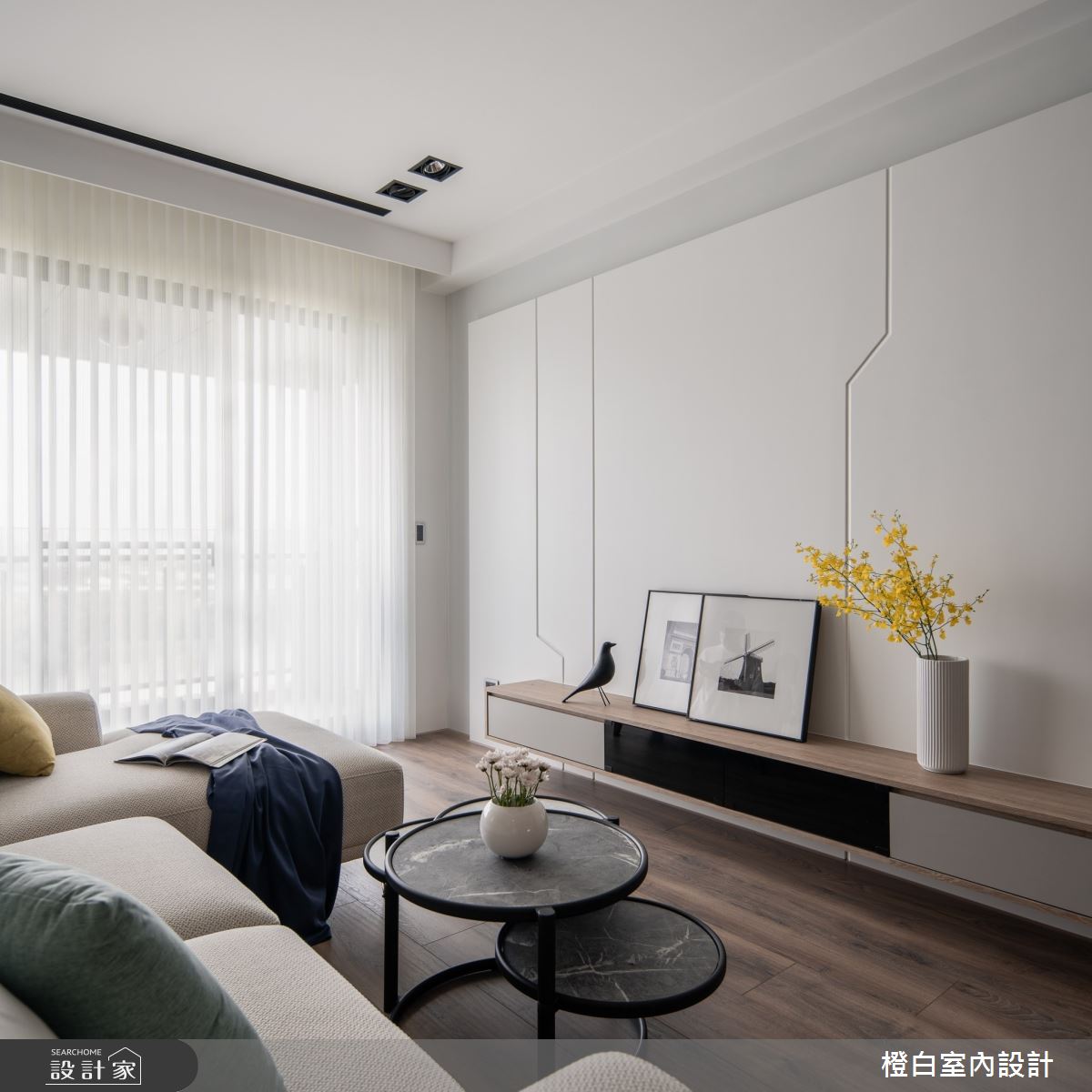 30坪中古屋(5~15年)＿混搭風客廳案例圖片＿橙白室內裝修設計工程有限公司＿橙白_106遠雄百富之18