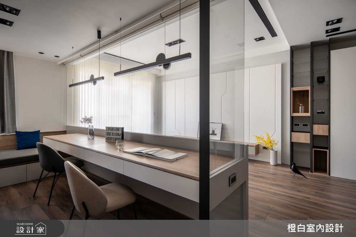30坪中古屋(5~15年)＿混搭風書房工作區臥榻案例圖片＿橙白室內裝修設計工程有限公司＿橙白_106遠雄百富之20