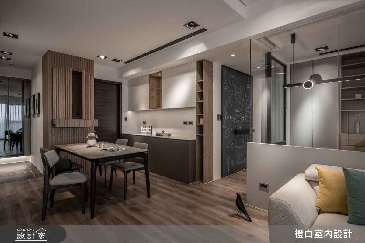 30坪中古屋(5~15年)＿混搭風客廳餐廳案例圖片＿橙白室內裝修設計工程有限公司＿橙白_106遠雄百富之24