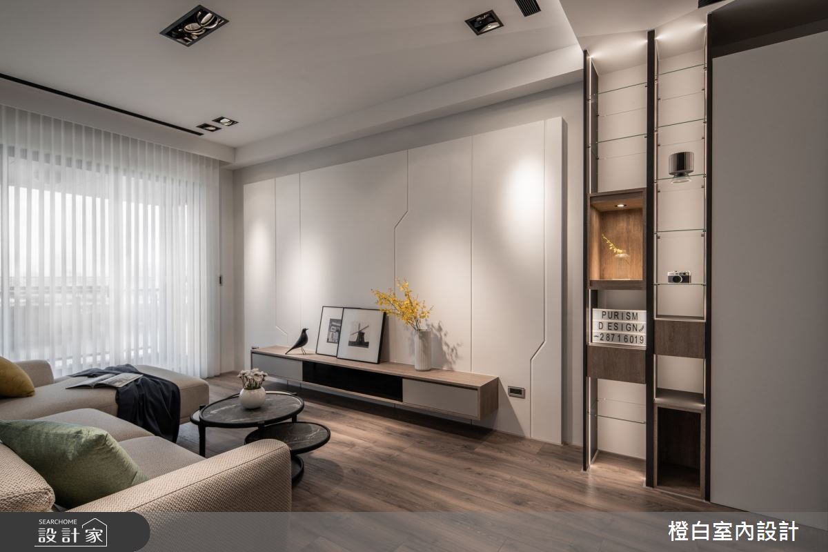 30坪中古屋(5~15年)＿混搭風客廳案例圖片＿橙白室內裝修設計工程有限公司＿橙白_106遠雄百富之26