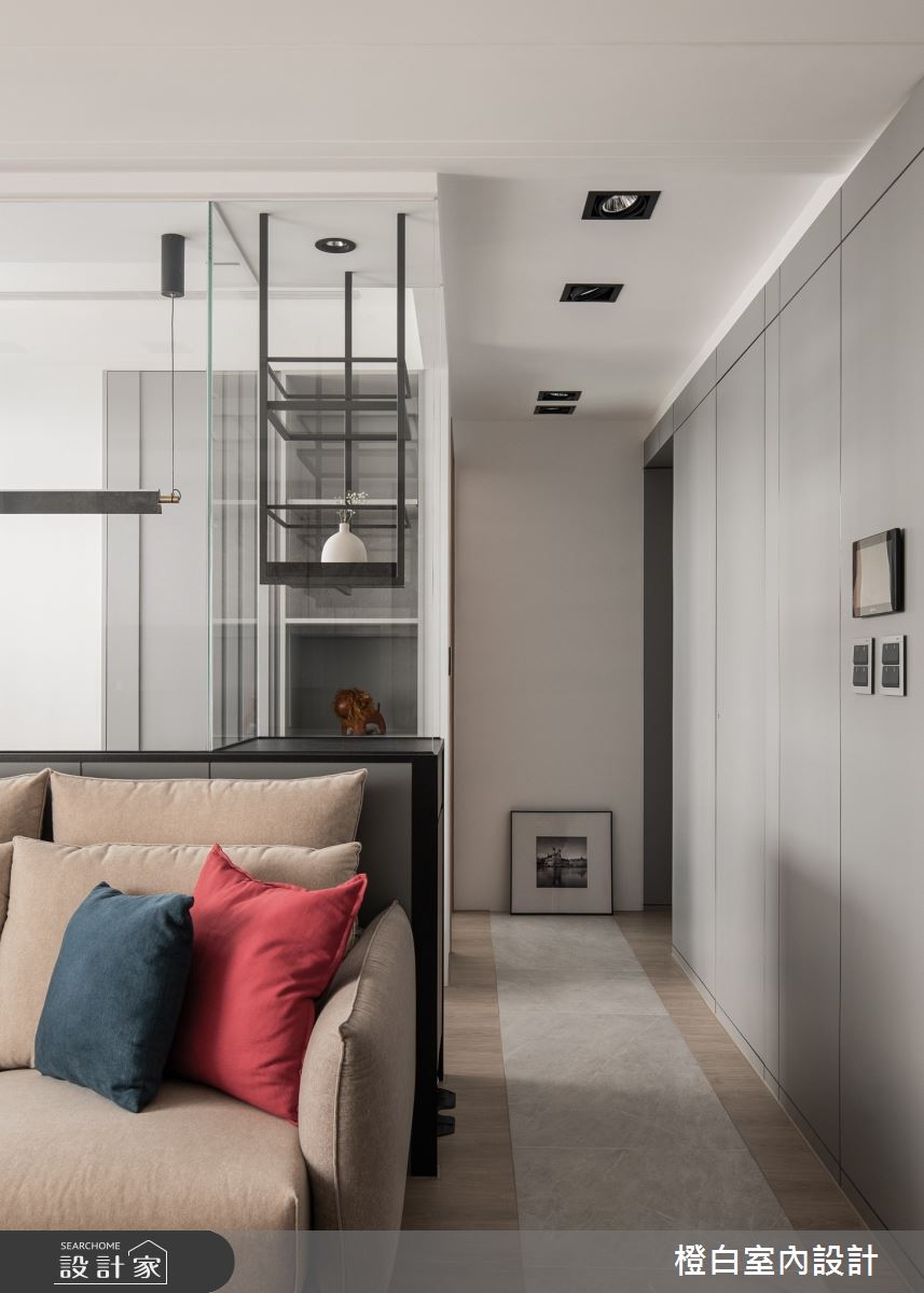 20坪新成屋(5年以下)＿混搭風走廊案例圖片＿橙白室內裝修設計工程有限公司＿橙白_107水湳國聚之16