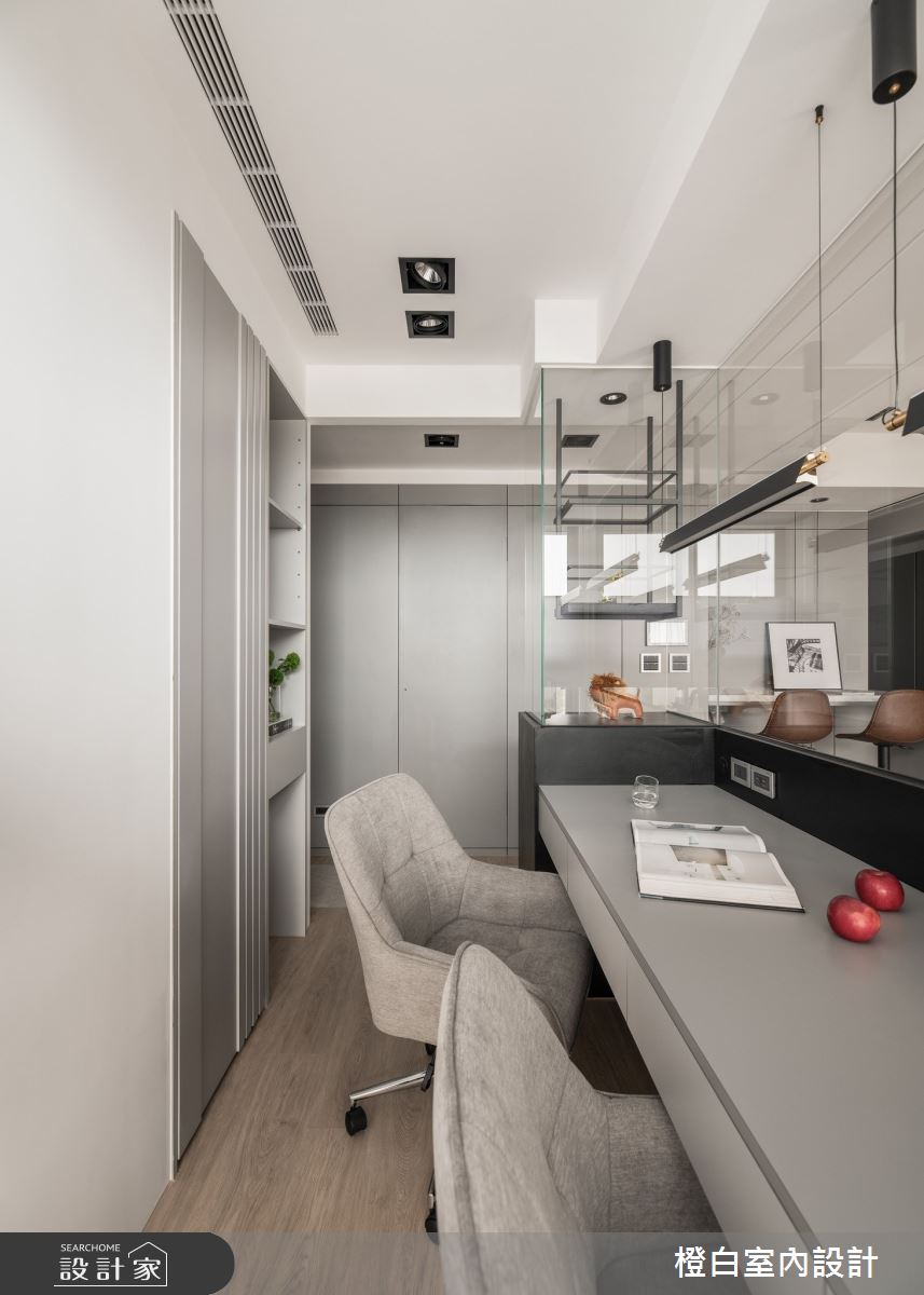 20坪新成屋(5年以下)＿混搭風書房案例圖片＿橙白室內裝修設計工程有限公司＿橙白_107水湳國聚之19