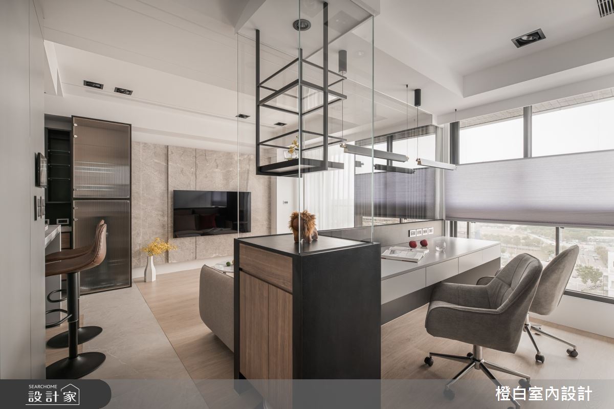 20坪新成屋(5年以下)＿混搭風書房案例圖片＿橙白室內裝修設計工程有限公司＿橙白_107水湳國聚之17