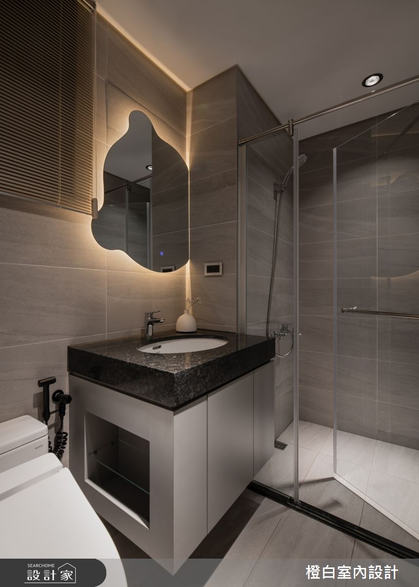 20坪新成屋(5年以下)＿混搭風浴室案例圖片＿橙白室內裝修設計工程有限公司＿橙白_107水湳國聚之21