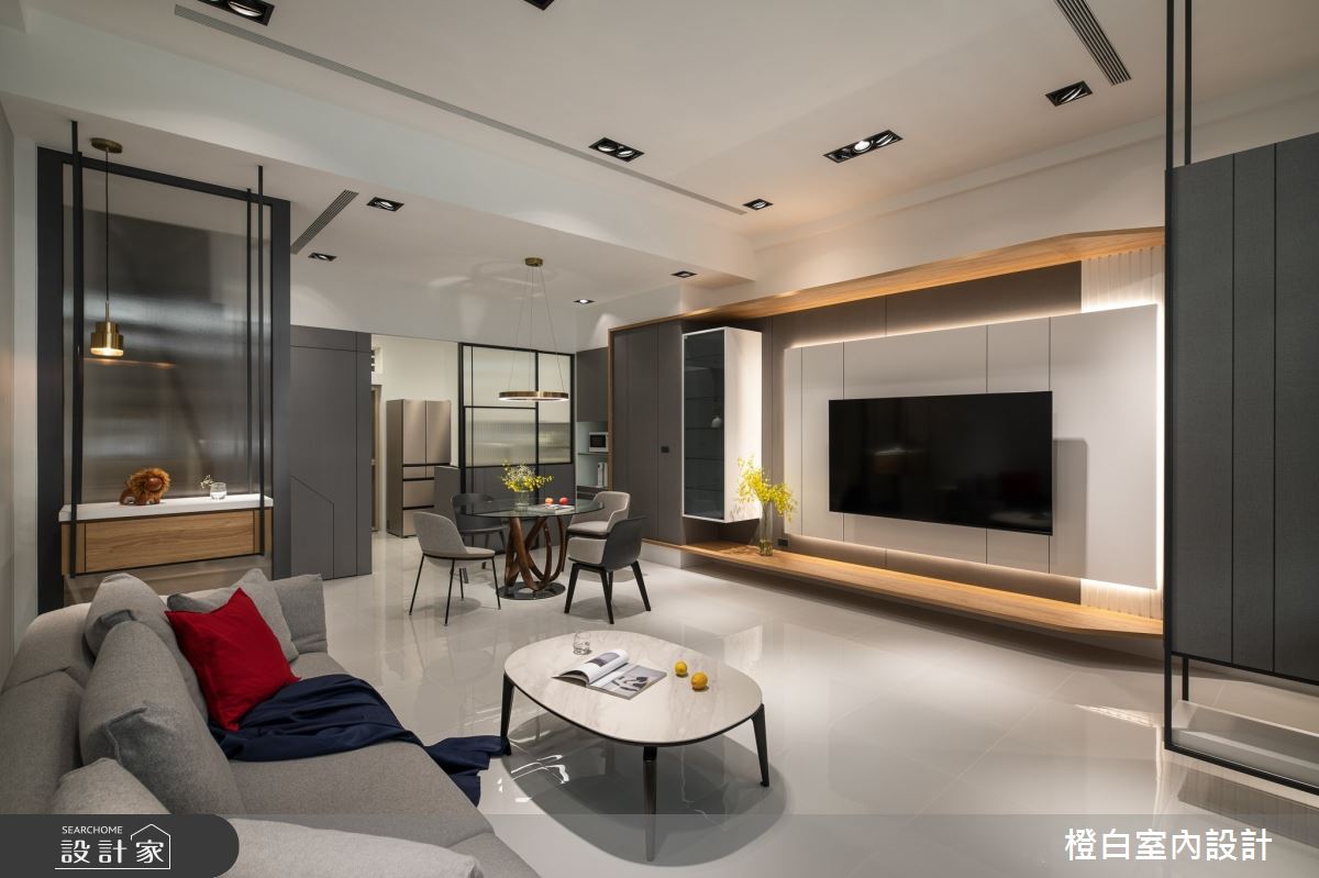 78坪中古屋(5~15年)＿現代風客廳餐廳案例圖片＿橙白室內裝修設計工程有限公司＿橙白_108台中之20