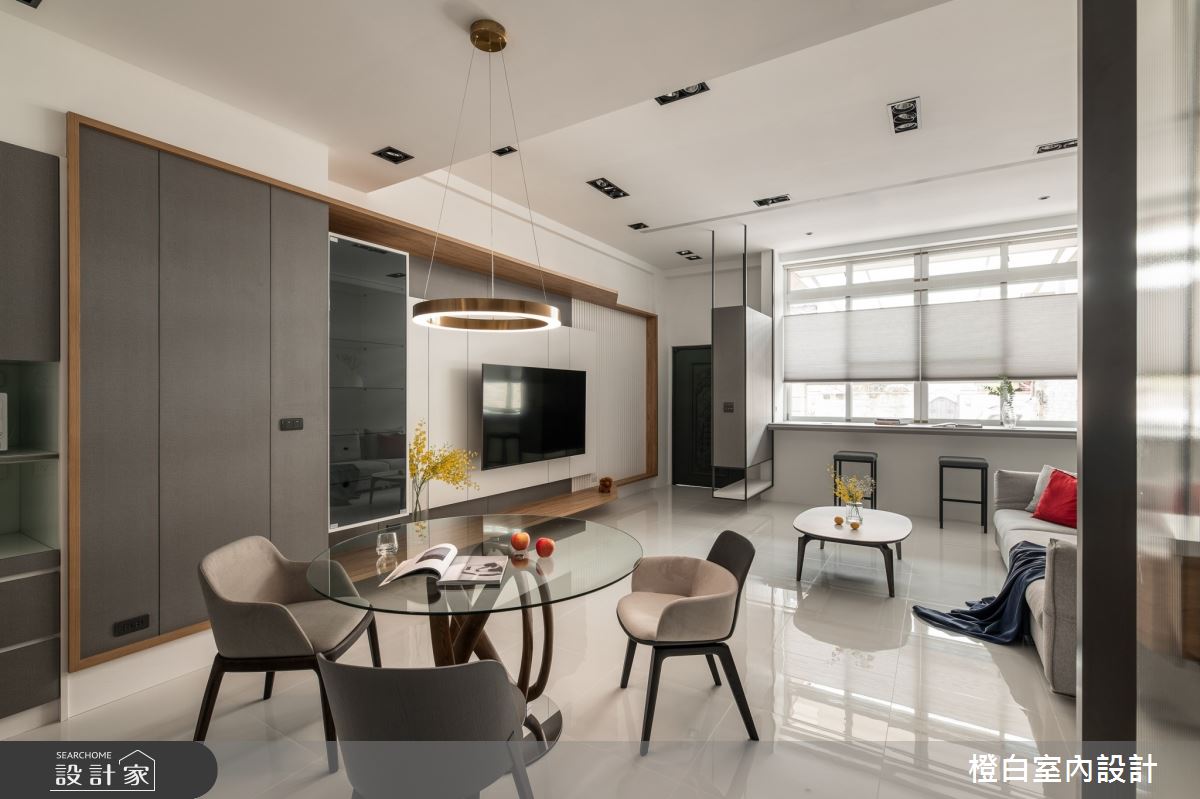 78坪中古屋(5~15年)＿現代風玄關客廳餐廳案例圖片＿橙白室內裝修設計工程有限公司＿橙白_108台中之22