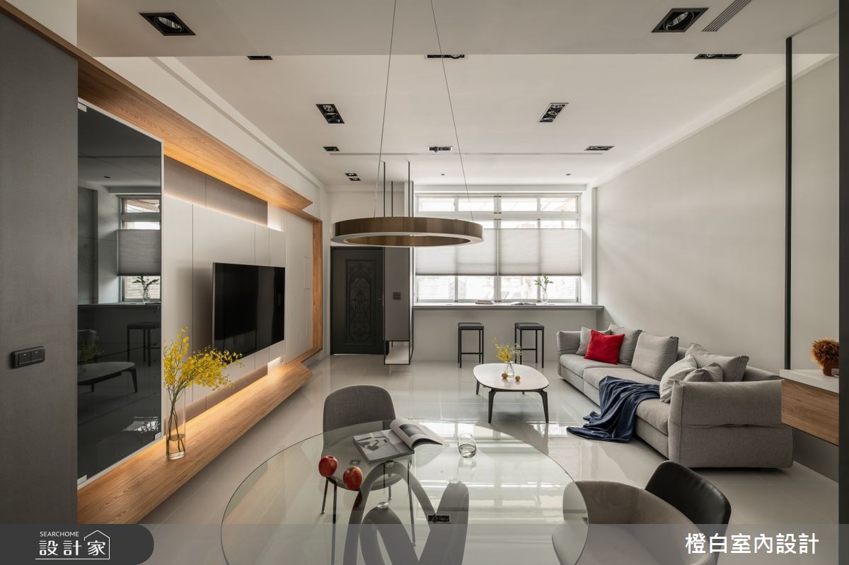 78坪中古屋(5~15年)＿現代風玄關客廳餐廳案例圖片＿橙白室內裝修設計工程有限公司＿橙白_108台中之23