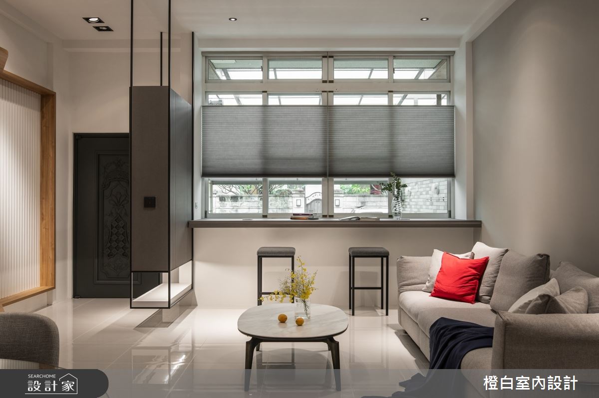 78坪中古屋(5~15年)＿現代風玄關客廳案例圖片＿橙白室內裝修設計工程有限公司＿橙白_108台中之25