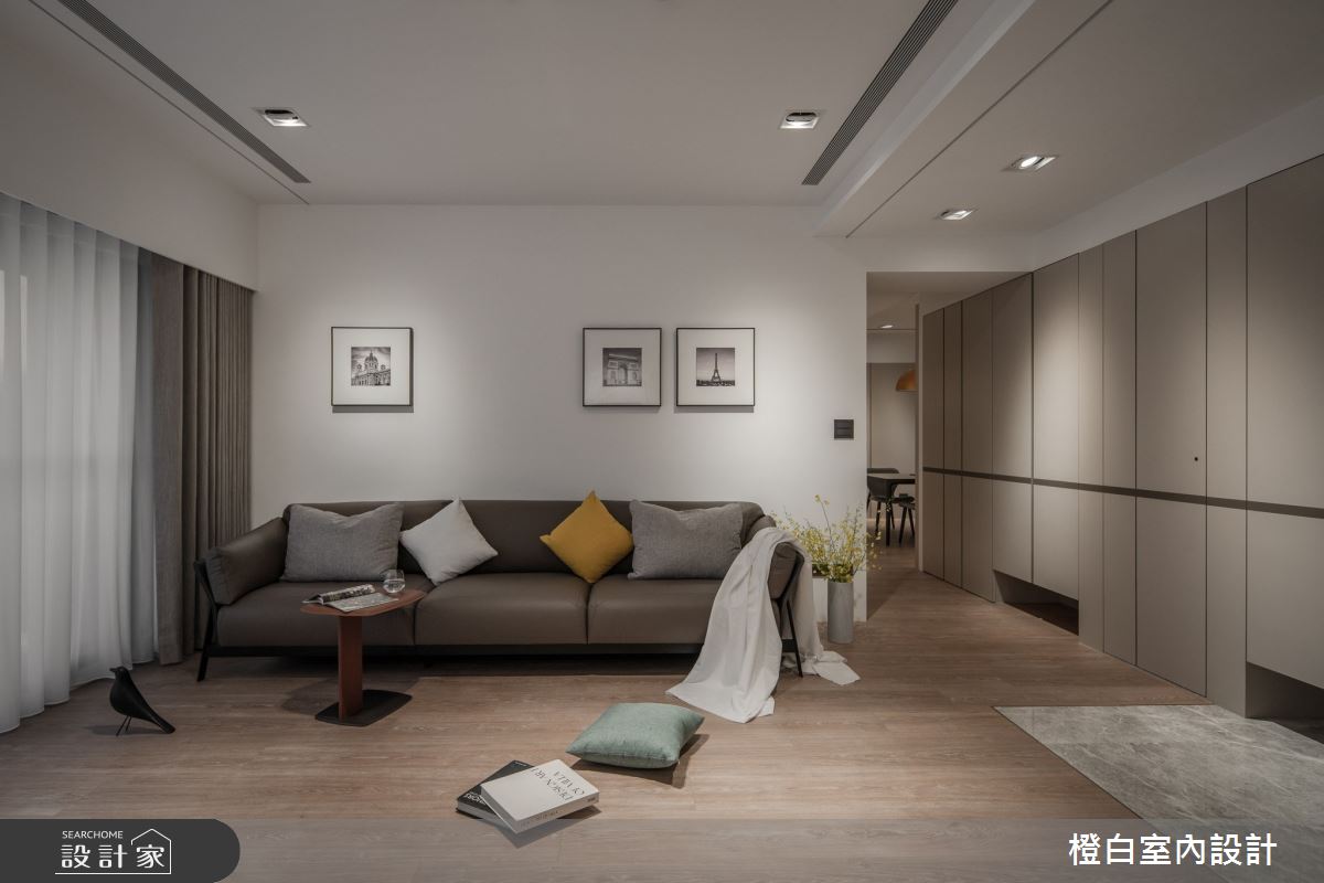 42坪中古屋(5~15年)＿現代風客廳案例圖片＿橙白室內裝修設計工程有限公司＿橙白_109新富邑之16
