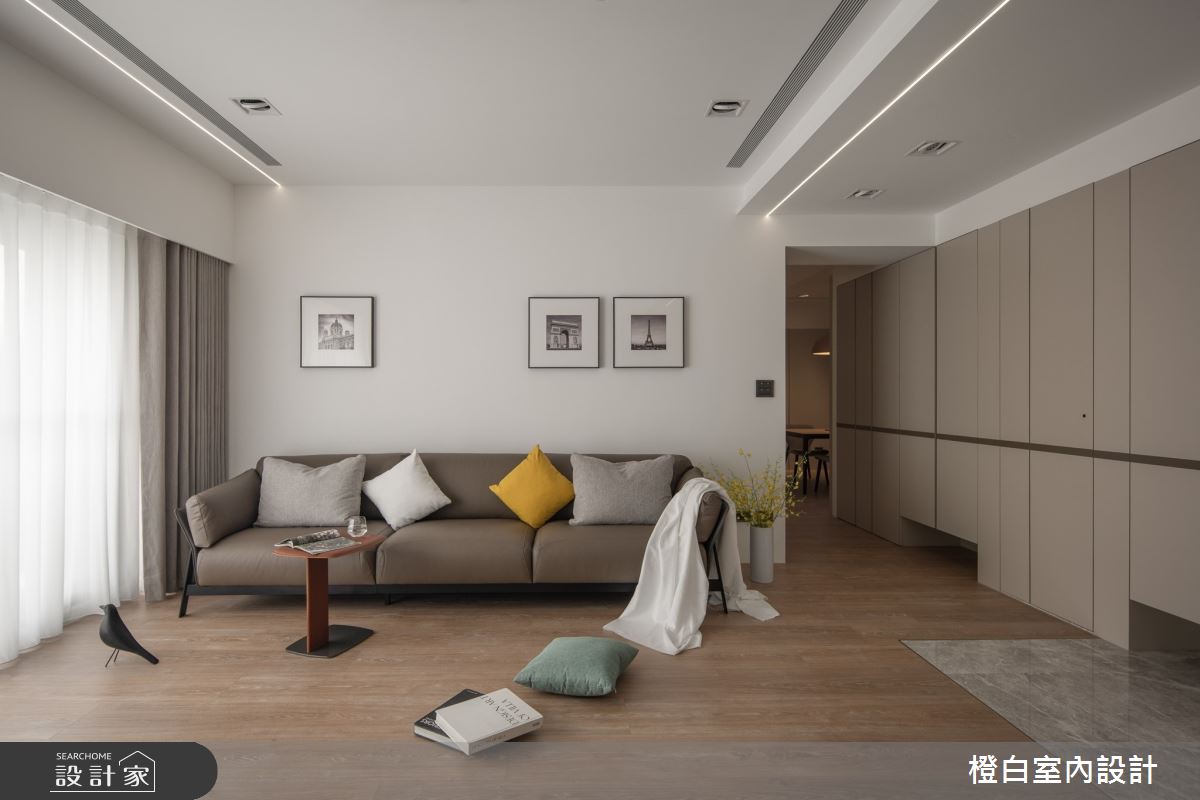 42坪中古屋(5~15年)＿現代風客廳案例圖片＿橙白室內裝修設計工程有限公司＿橙白_109新富邑之15
