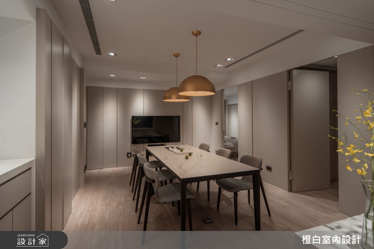 42坪中古屋(5~15年)＿現代風餐廳案例圖片＿橙白室內裝修設計工程有限公司＿橙白_109新富邑之27