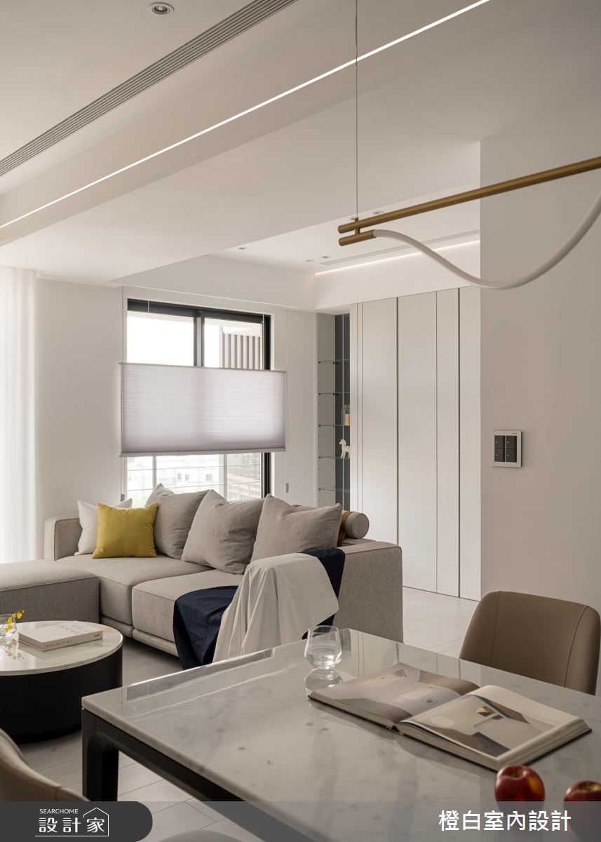 27坪新成屋(5年以下)＿現代風客廳餐廳案例圖片＿橙白室內裝修設計工程有限公司＿橙白_110美麗華大方之26