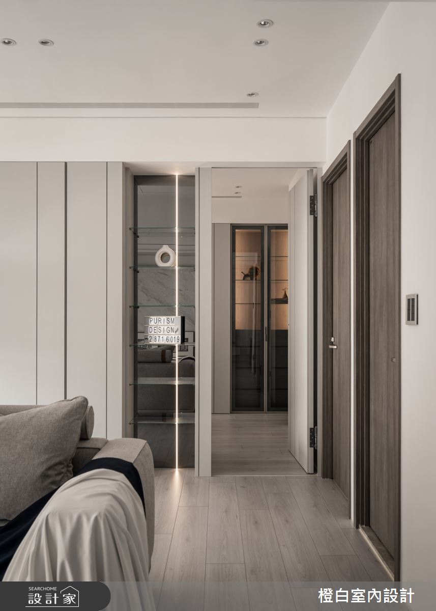 27坪新成屋(5年以下)＿現代風走廊案例圖片＿橙白室內裝修設計工程有限公司＿橙白_110美麗華大方之28