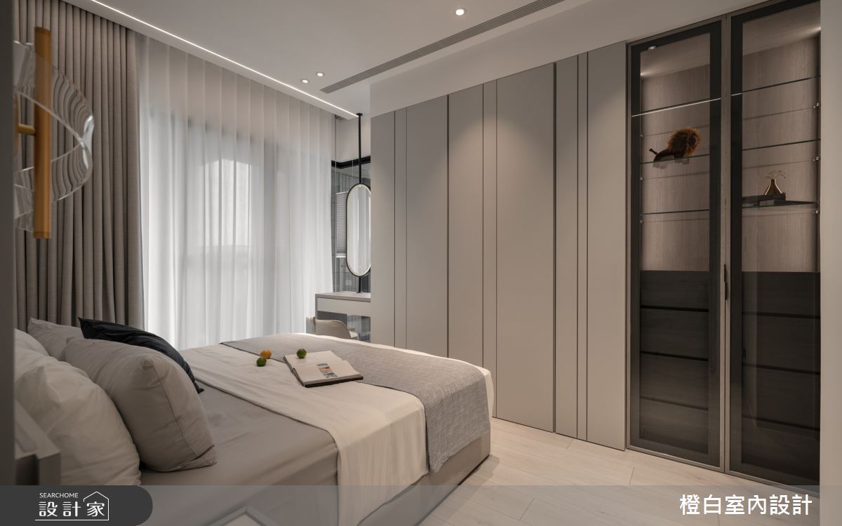 27坪新成屋(5年以下)＿現代風臥室案例圖片＿橙白室內裝修設計工程有限公司＿橙白_110美麗華大方之29