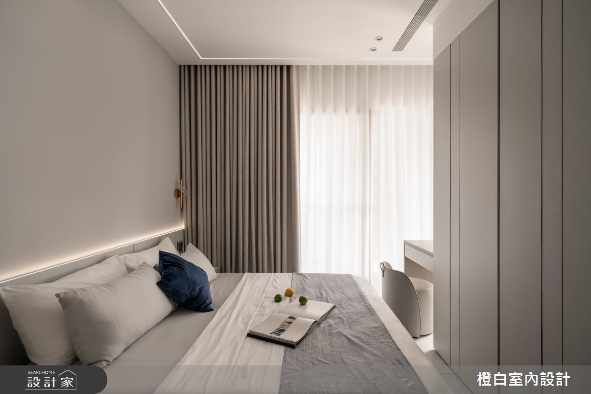 27坪新成屋(5年以下)＿現代風臥室案例圖片＿橙白室內裝修設計工程有限公司＿橙白_110美麗華大方之30