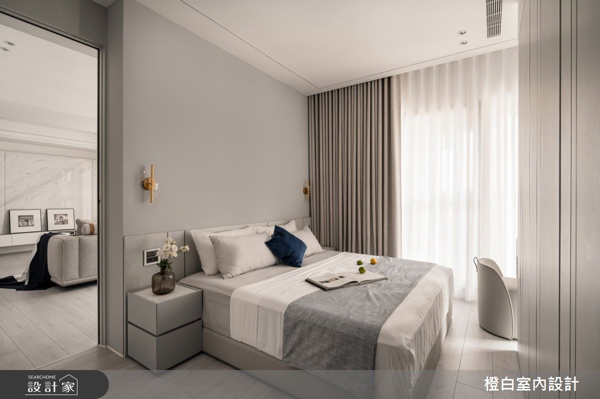 27坪新成屋(5年以下)＿現代風臥室案例圖片＿橙白室內裝修設計工程有限公司＿橙白_110美麗華大方之31
